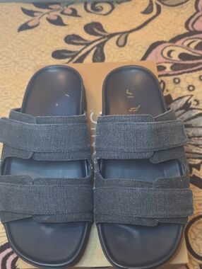 Vionic Riviera Women's Black Double-Strap Slide Sandals